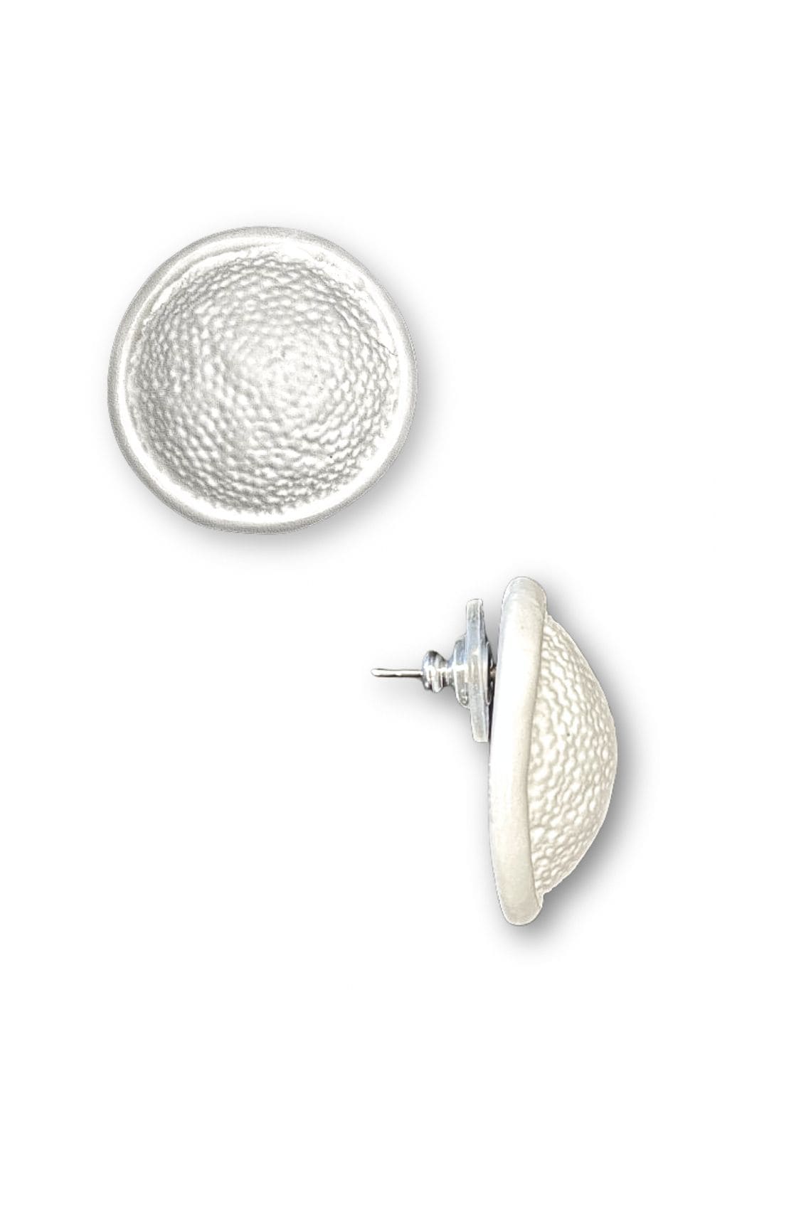 Blanco | MADRID | Pendientes artesanales de botón madroño Balarmú