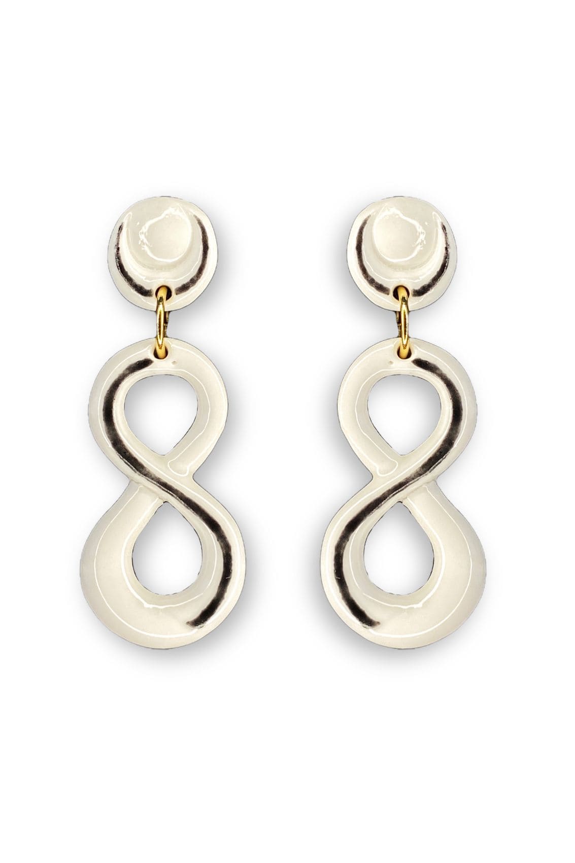 Negro | ESPERANZA | Pendientes artesanales símbolo infinito hechos a mano largos Balarmú